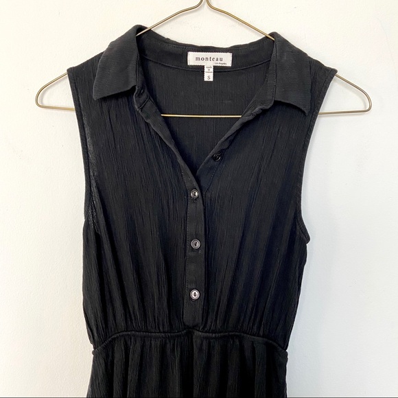 Monteau Black Summer Dress - Picture 3 of 6